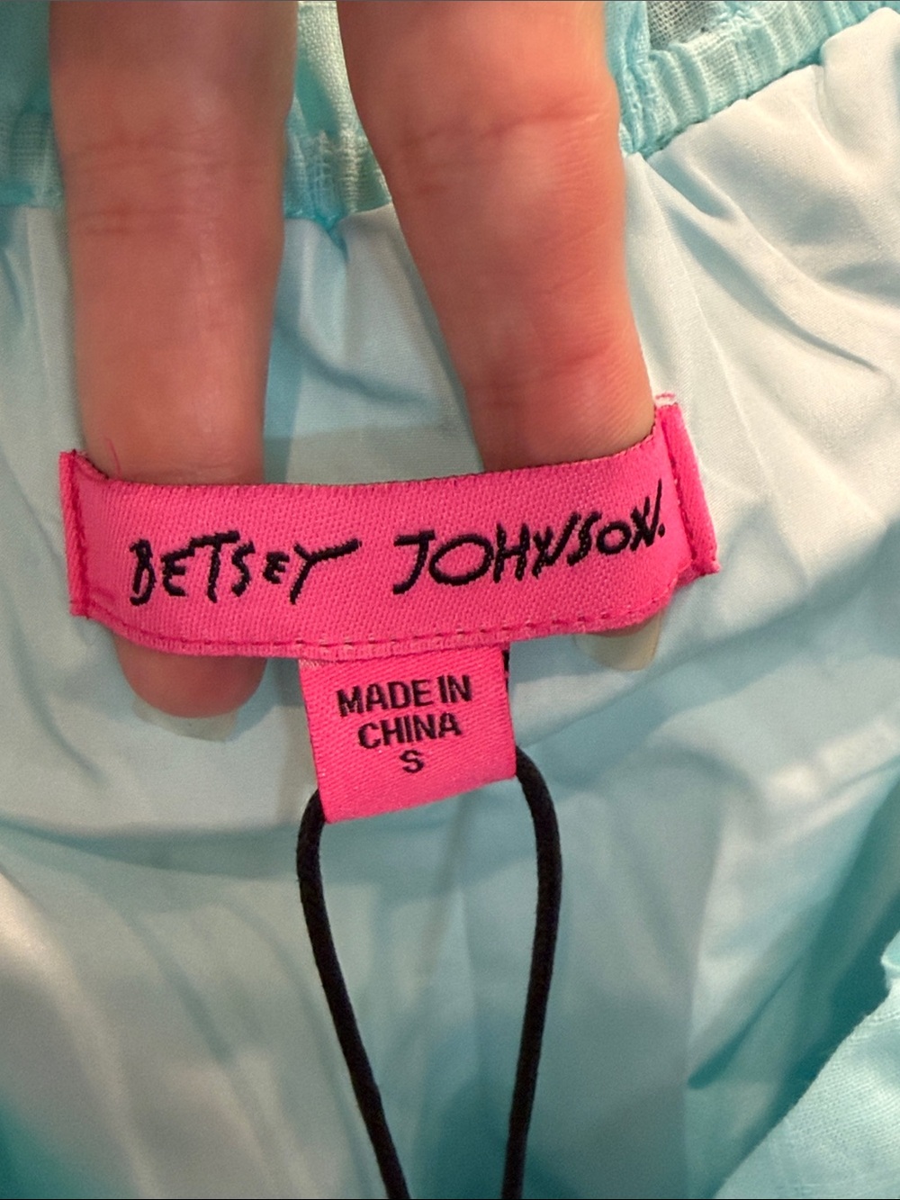 Betsey Johnson Aqua Maxi Dress with Yellow Floral Embroidery - Picture 2 of 6